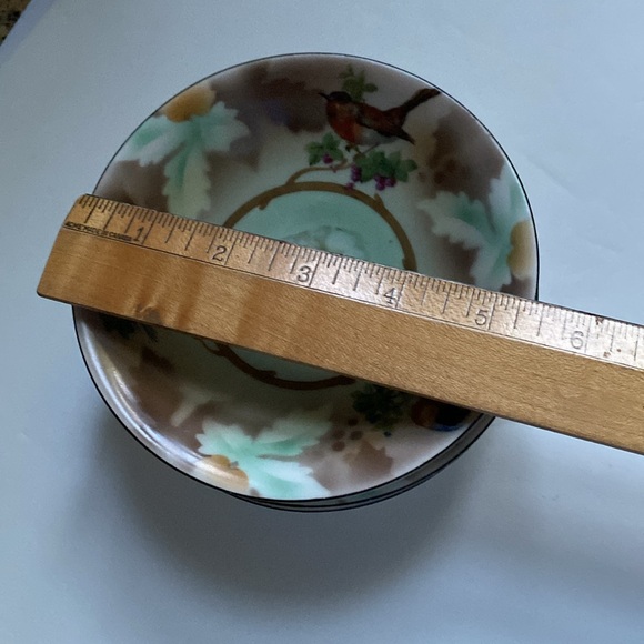 Antique Prov Saxe Germany serving bowl. And 4 individual dessert dishes - Picture 10 of 13